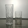 vasos de vidro em relevo nórdicos transparentes